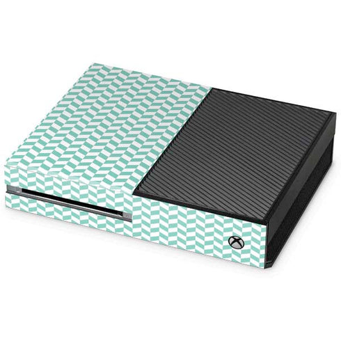 Blue White Chevron Xbox One Console Skin